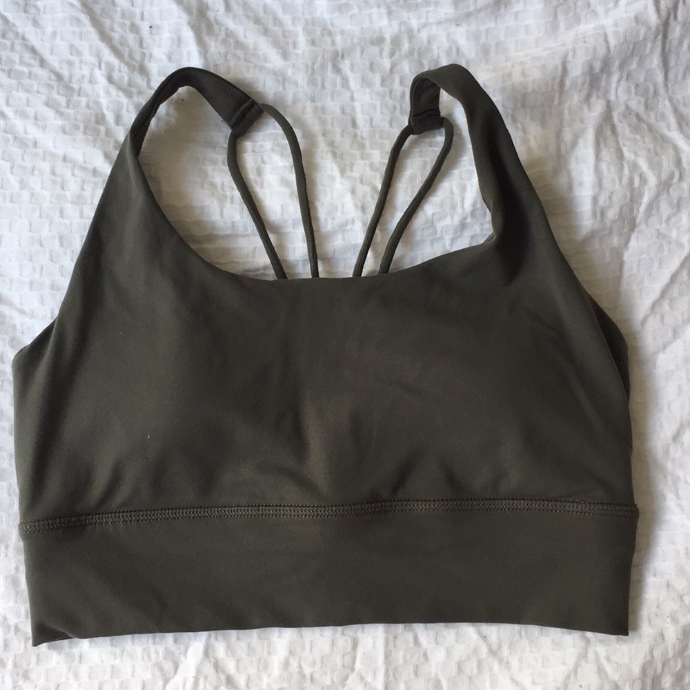 Forever 21 sports bra olive green